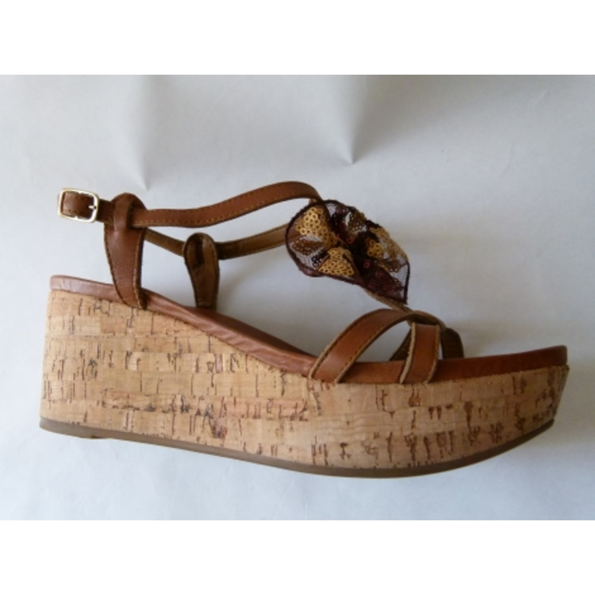Sandales compensées UNISA 38 marron vendu par Evelyne752 - 6311832