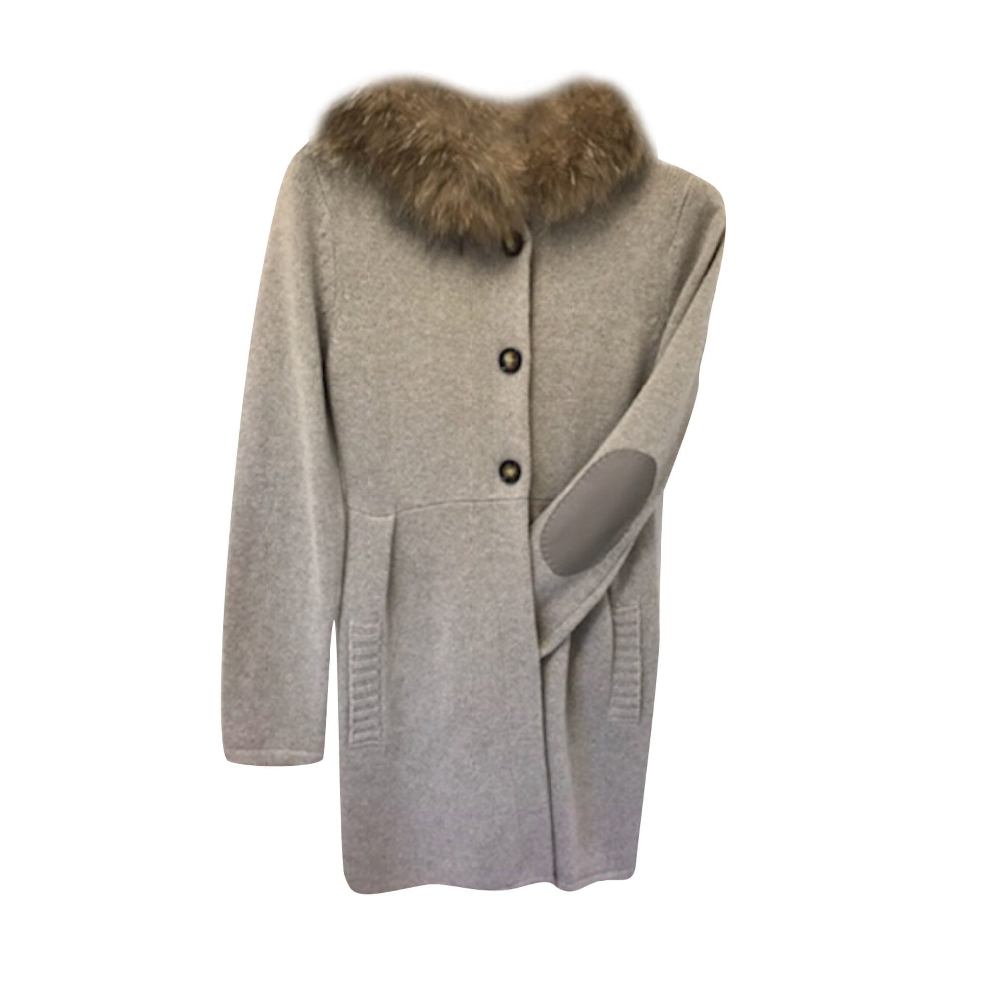 Manteau en fourrure GERARD DAREL 38 (M, T2) gris vendu par Miss fashion 4 -  8313417