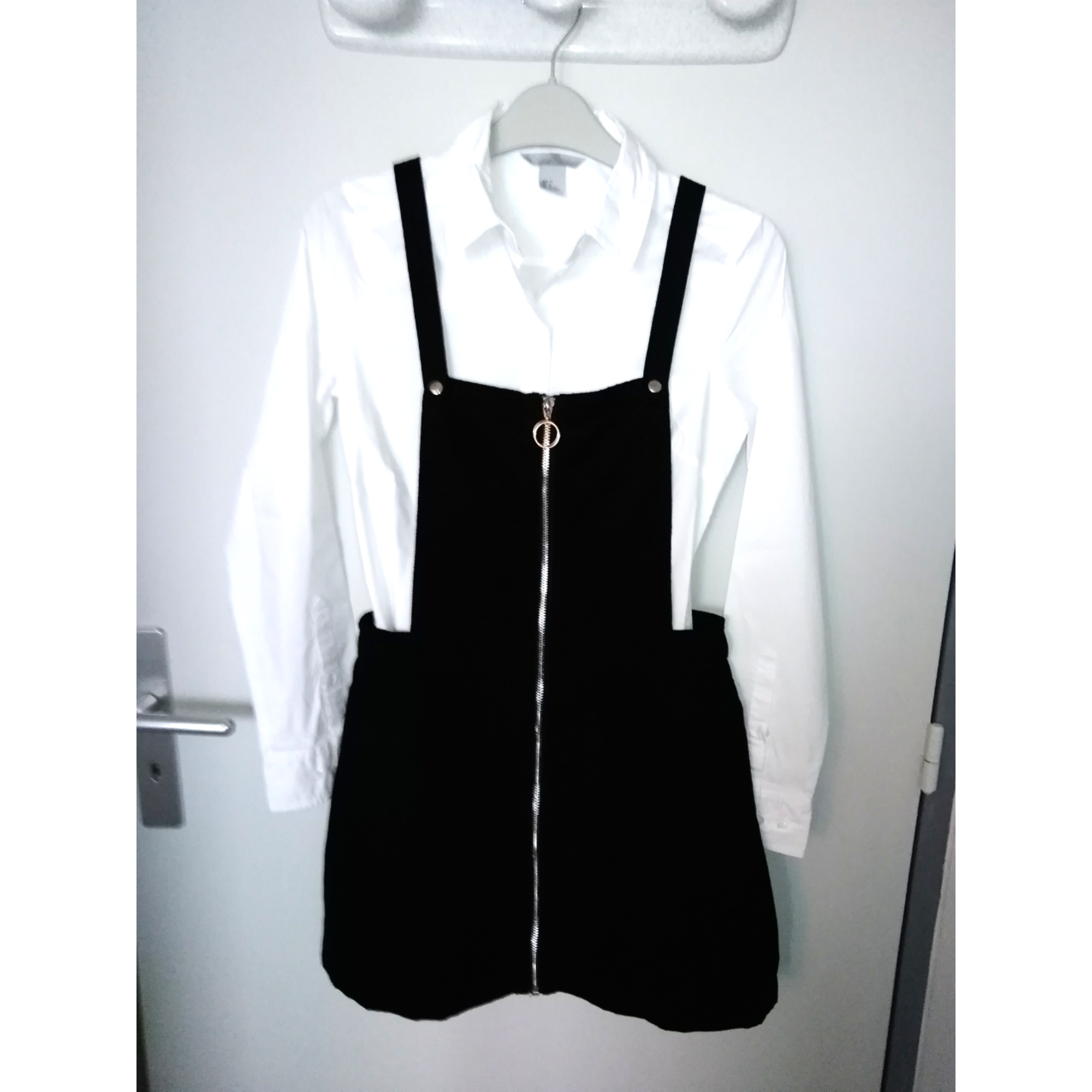 Salopette jupe H&M 36 (S, T1) noir et blanc - 8820722