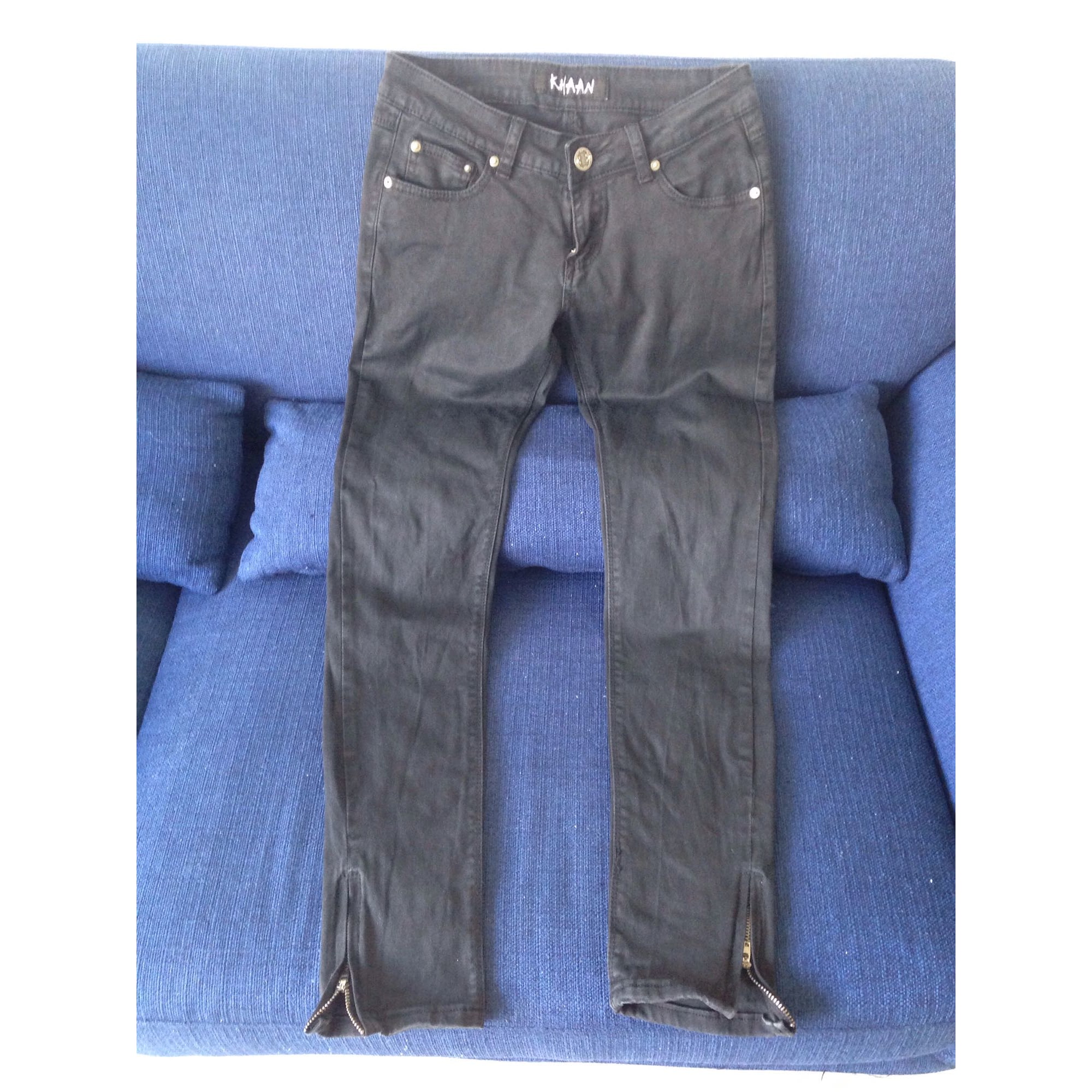 Pantalon droit KHAAN 38 (M, T2) noir - 8973810