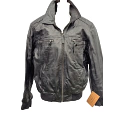 Leather Zipped Jacket Oakwood  