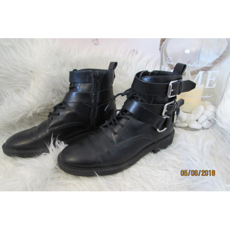 stradivarius black ankle boots