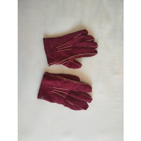Gloves HUGO BOSS Red, burgundy