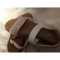 Sandales plates  SALVATORE FERRAGAMO Blanc, blanc cassé, écru