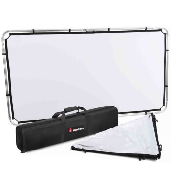 LL LR81243RC, Skylite Radid Medium Reflektor Kit 1x2m med -1.25f Diff//Sølv/Hvit, Manfrotto