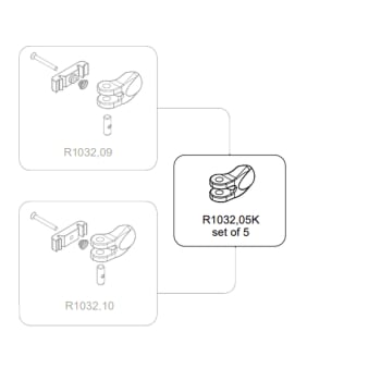 Manfrotto R1032,05K Låsehendel del til MVT502AM. Pakke med 5 stk.