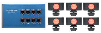 Skaarhoj ETH-TALLY-LINK-V2-X6 Tally Box 6x Tally Lights Bundle