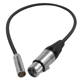 Kondor Blue KB-MXLR-16 XLR-F til Mini-XLR-M Kabel Sort
