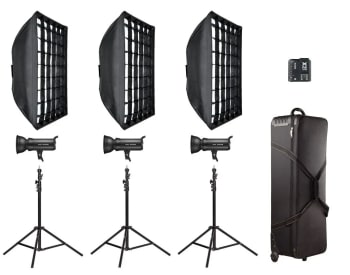 Godox Trio kit SK400II-V Sony Studioblitspakke med 3 lamper og Sony sender