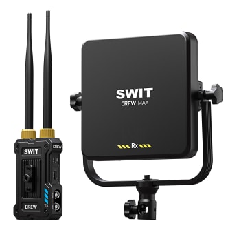 CREW MAX 1T1R, Trådløs Videolink 3km 3G-SDI/HDMI/USB-C KUWI 2.0 Pro 32ms NP-F Mount, SWIT
