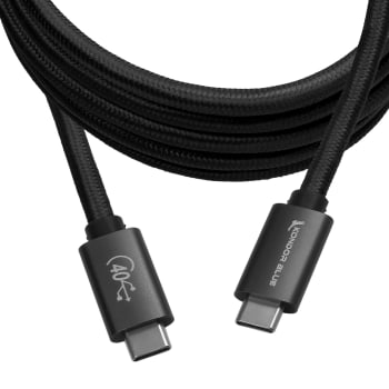 Kondor Blue USB-C 4.0 og Thunderbolt 4 Kabel 1.8m Sort
