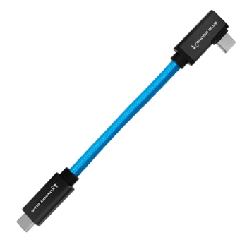 Kondor Blue Rettvinklet til Vinklet USB-C Kabel 15cm Blå