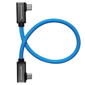 Kondor Blue Vinklet til Vinklet USB-C Kabel 30cm Blå