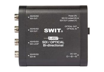 SWIT S-4607 Bidir. Optisk Fiber til/fra 3G/HD/SD-SDl konverter