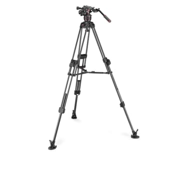Manfrotto 608 + 645 Stativkit Video Nitrotech Fast Twin MS Karbonfiber