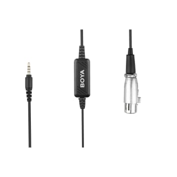 Boya BY-BCA6 Mikrofonadapter XLR til 3,5mm TRRS for smarttlf.