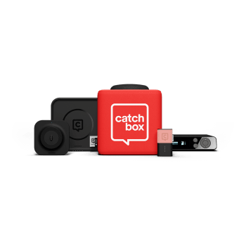 Catchbox Plus, med cube og clipmic i egen farge og logo