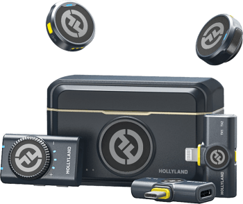 Hollyland Lark M2 Combo Trådløst mikrofonsystem med to sendere