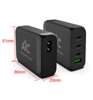 AiC-GAN130 Batterilader 3xUSB-C, 1xUSB-A maks 130W C7