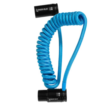 Kondor Blue Lavprofil Justerbar Vinklet XLR Spiralkabel 30-60cm Blå