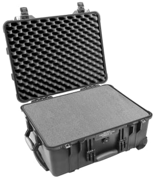 Peli Case Hardcase 1560 med hjul og skum Innv. 506x380x229mm Sort