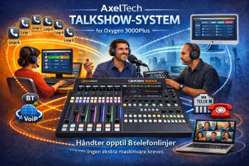 AxelTech Talk Show System: programvarelisens for Oxygen 3000Plus