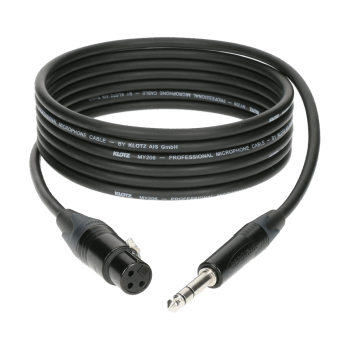 Klotz M1FS1B1000 Audiokabel Jack6,3M3 til XLR3F 10 meter