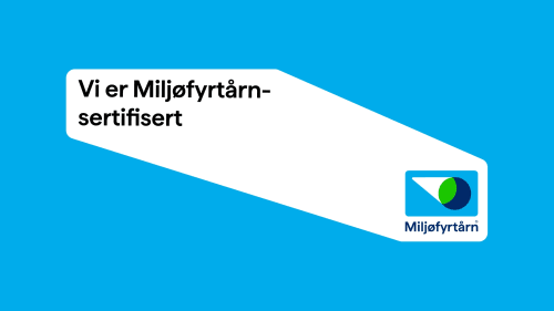 Vi er blitt Miljøfyrtårn-sertifisert!