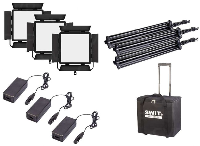 SWIT CL-60D-KIT 3stk LED Lys i et kit med koffert