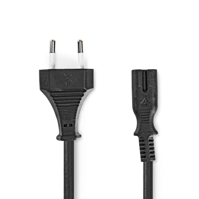 Nettledning Eurostikk til IEC C7 (8-talls) kontakt, 1,5m