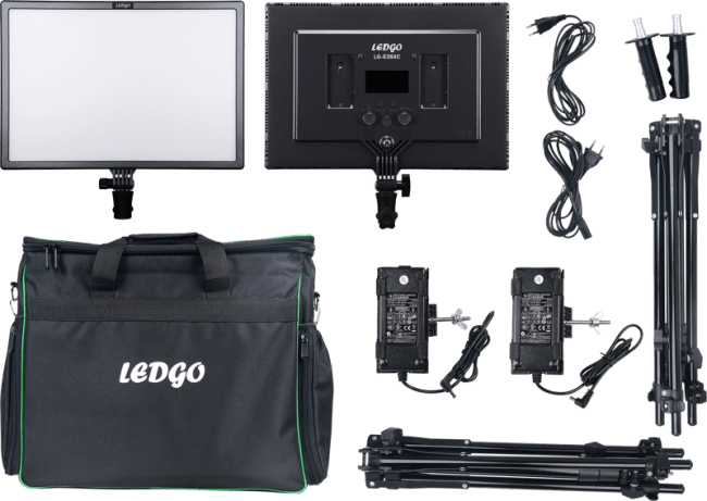 Ledgo LG-E268C 2 Light Kit W/Stand And Bag