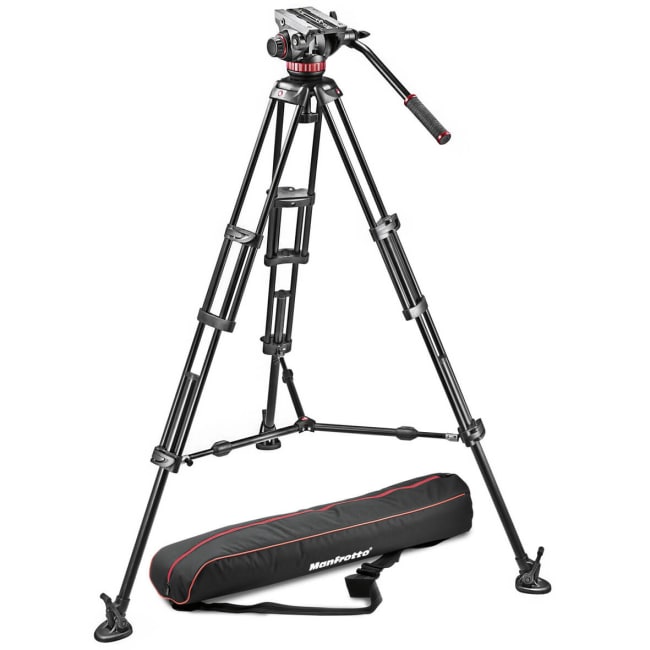 Manfrotto MVH502A 546BK-1 videostativ kit med veske