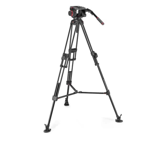 Manfrotto  509 + 645 Stativkit Video Fast Twin MS 2 in 1 Aluminium