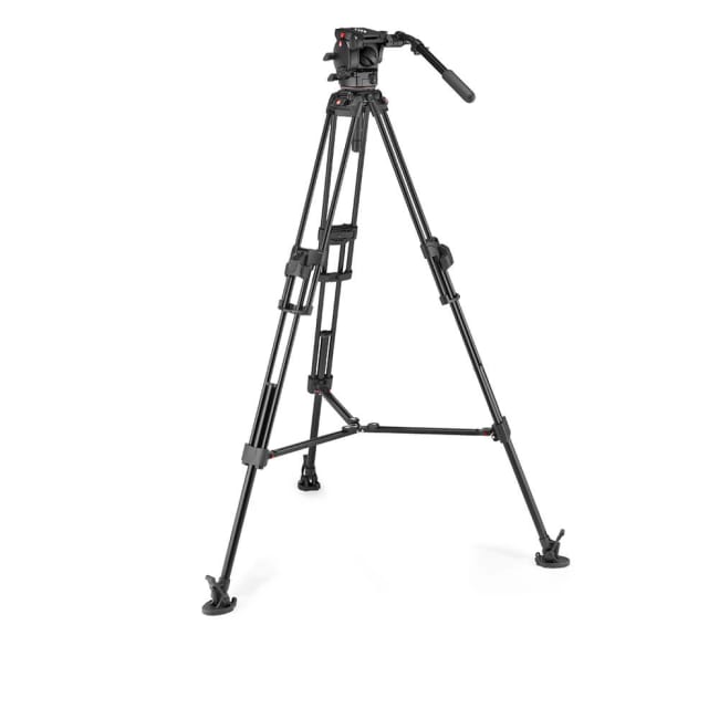 Manfrotto 526 + 645 Stativkit Video Fast Twin MS 2 in 1 Aluminium