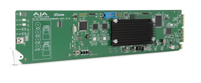 AJA OG-Dante-12GAM openGear kort for Dante