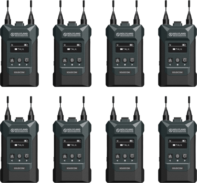 Hollyland Solidcom M1 With 8 Belt Packs