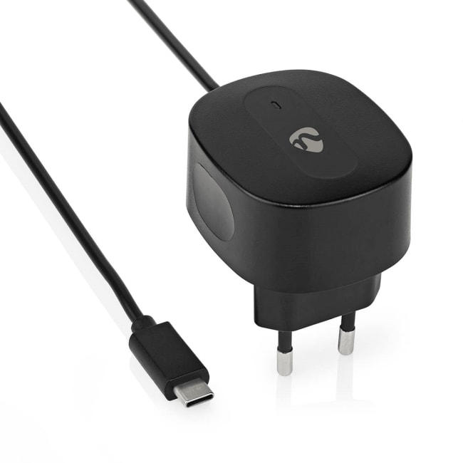 Nedis WCHAC300ABK Strømforsyning 5V / 3A plug-in type USB-C