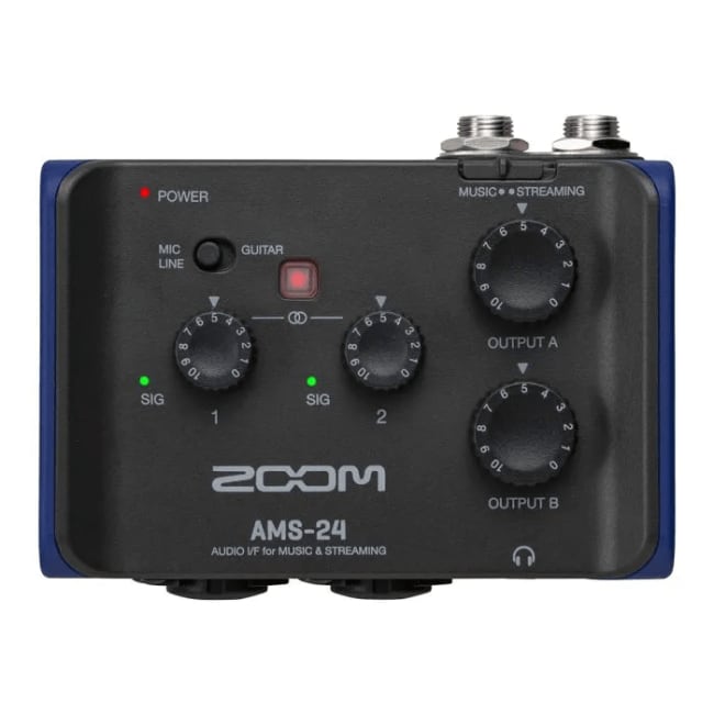 ZOOM AMS-24 Lydinterface 2inn/4ut USB-C  med Phantom