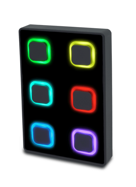 VISUAL PRODUCTIONS B-Station2 Veggpanel med 6 knapper