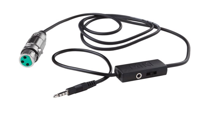 MIKI Black, Mikrofonkabel med Pre-amp, XLR3F til Minijack, Technica del Arte