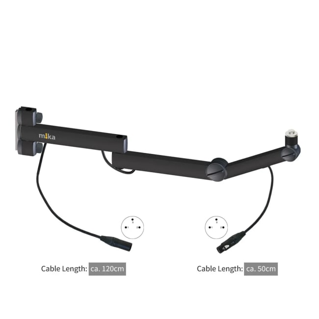 Yellowtec YT3206-XLR m!ka Mic Arm TV Sort med XLR kabel, u/indikator