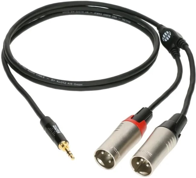 Klotz MiniLINK Pro Y-kabel 2x XLRM til Mini jack 3 meter