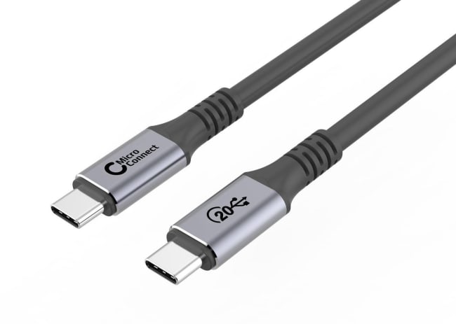 MicroConnect Premium kabel USB-C 3.2 Gen 2x2 cable 100W 20Gbps 1m