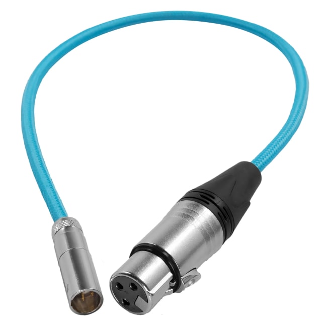 Kondor Blue KB-MXLR-16 XLR-F til Mini-XLR-M Kabel Blå