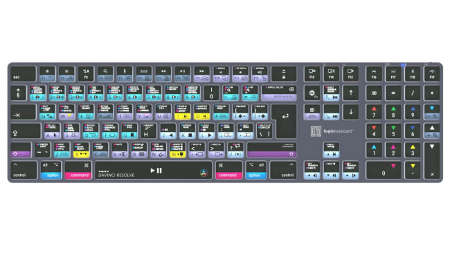logickeyboard LKB-RESB-TM-UK Tastatur DaVinci Resolve 18 Bakbelyst UK Mac