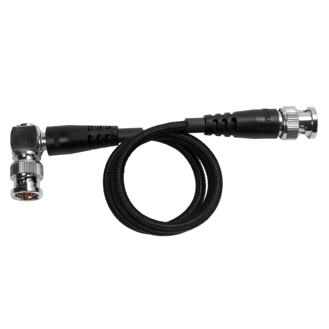 Kondor Blue 12G-SDI Kabel Rettvinklet til Vinklet Plugger 50cm Sort