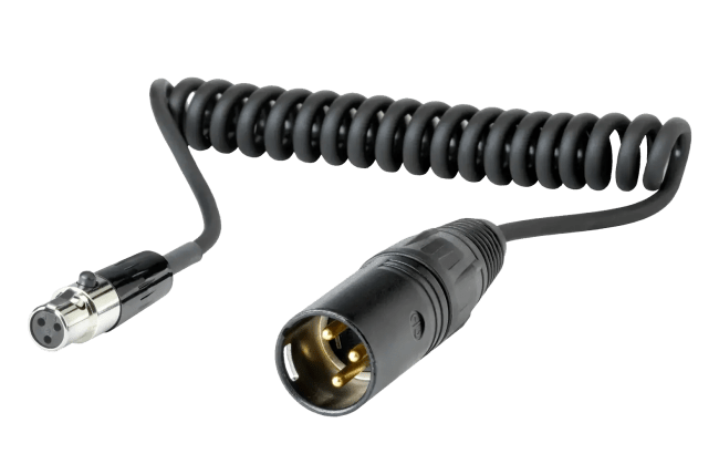 Shure WA451 Lydkabel coiled TA3F til XLR-M Sort