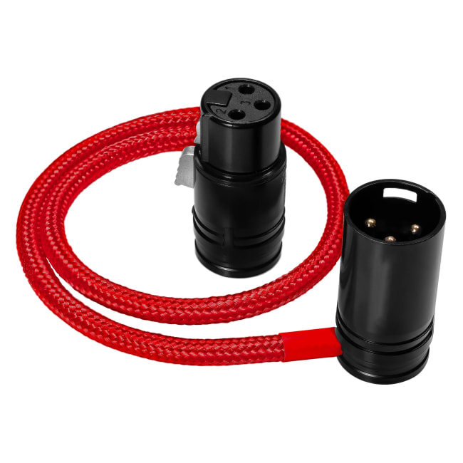 Kondor Blue Lavprofil Justerbar Vinklet XLR Kabel 40cm Rød