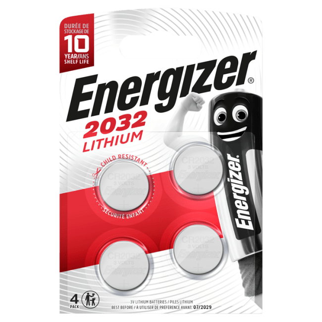 Energizer CR2032 Knappecelle batteri Lithium 4-pakning