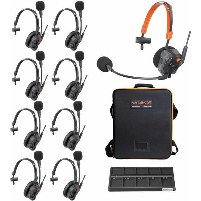 Saramonic WiTalk9 X-9S Single-Ear Intercom Sett 9 Personer